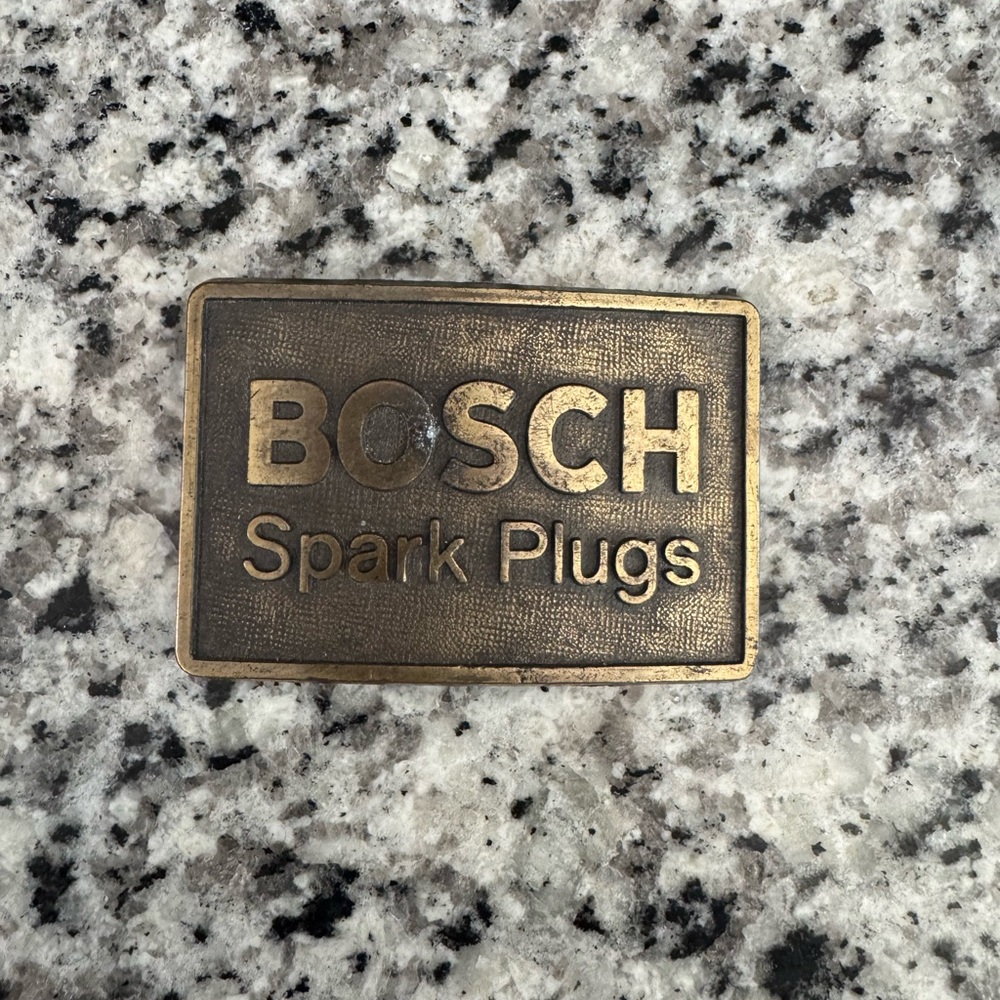 Bosch Spark Plugs Brass Belt Buckle